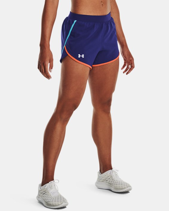 Women's UA Fly-By 2.0 Shorts, Blue, pdpMainDesktop image number 0